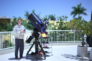 Greg Bock with his Meade 14LX200R telescope