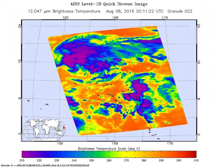 Temperature Data on TD 08W