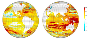 Global sea level changes in recent decades. Coastal cities with rising sea levels will be more vulnerable to ongoing global climate change.