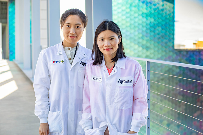 Dr. Qi Cai (left) and Xiaoqing Li