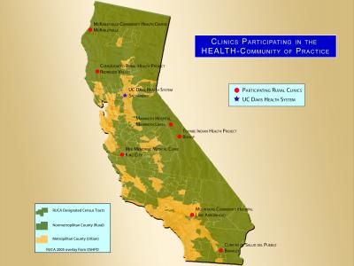 Map of HEALTH COP Participating Clinics