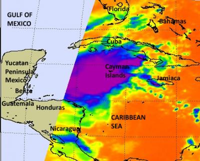 NASA AIRS Infrared Look at Tropical Storm Rina