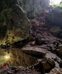 Vertical cave interior