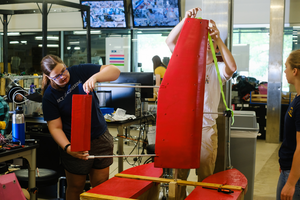 students working on prototype