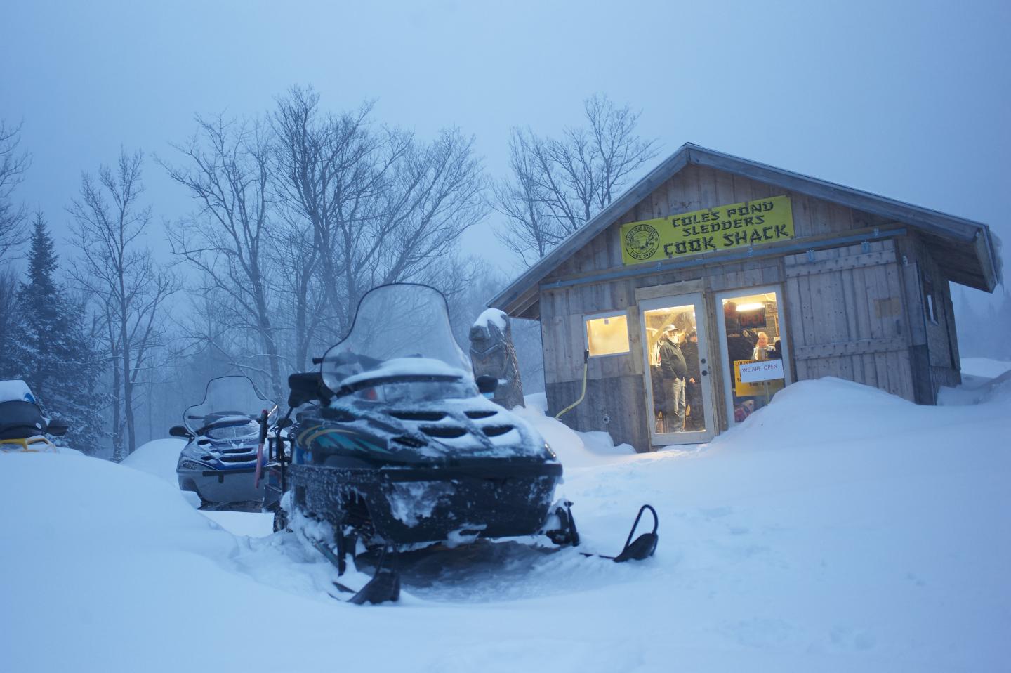 A Vermont Snowmobile Scene