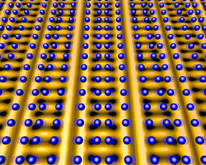 schematic of lattice vibration - electric charge interactions