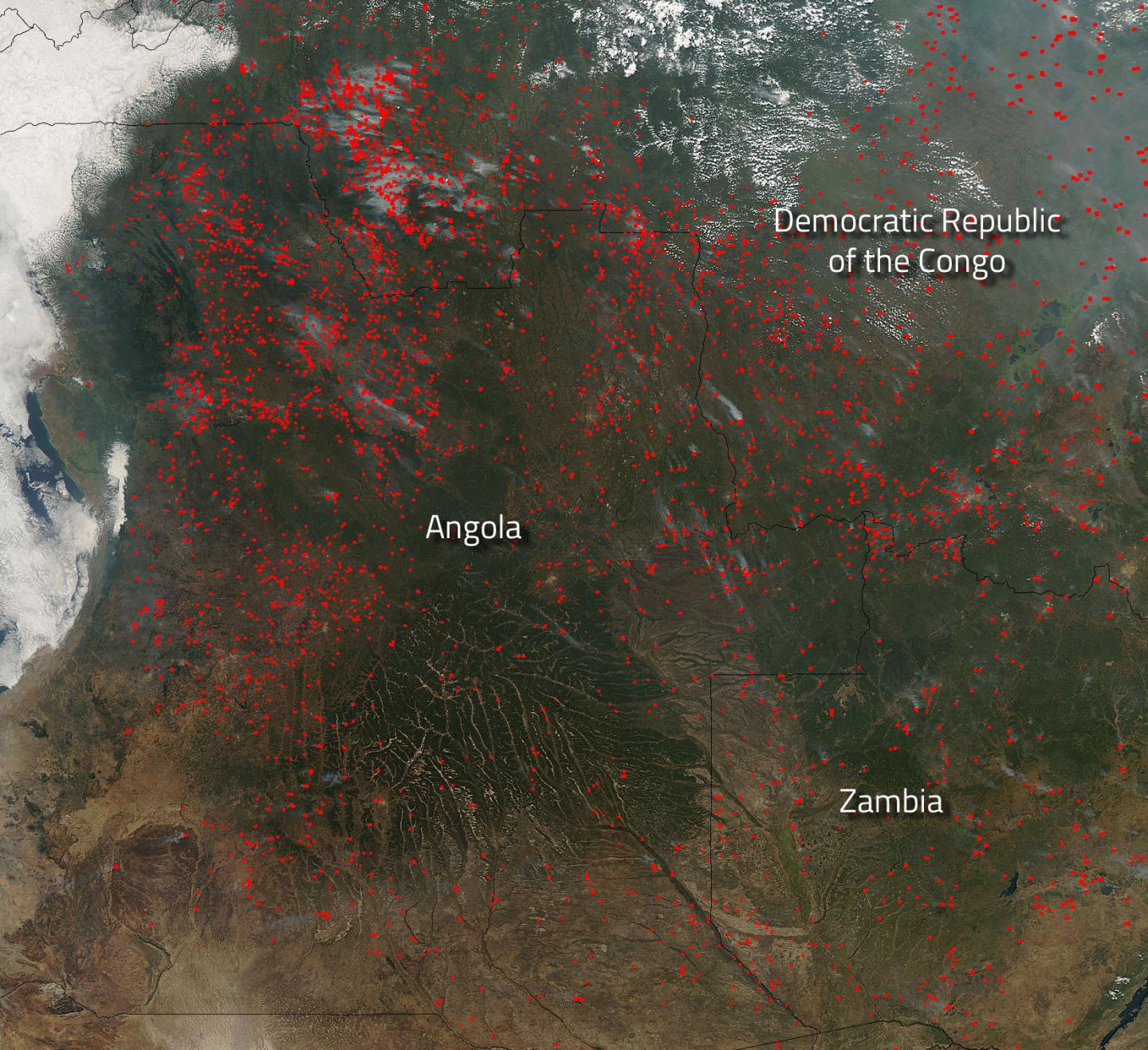 Hundreds of Agrarian Fires in Angola