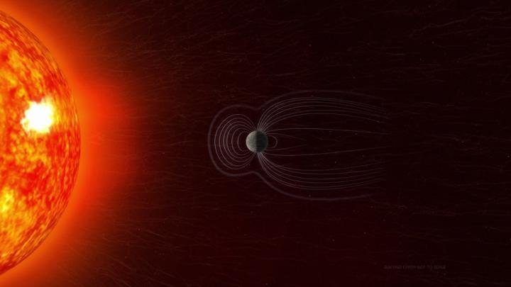 (Illustration) Solar Wind And Earth's Magnetic Field