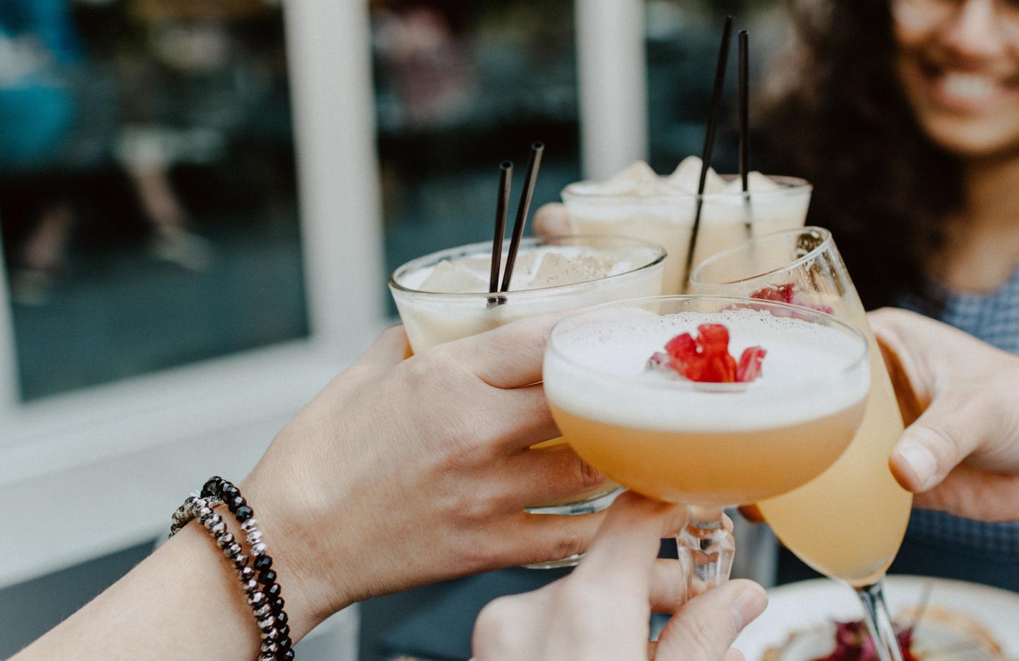 Young Women with Cocktails