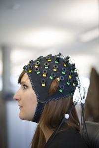 The NIRS/EEG Brain Computer Interface System Shown on a Model