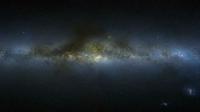 Milky Way in Visible Light, with a Superimposed Gamma-ray Map