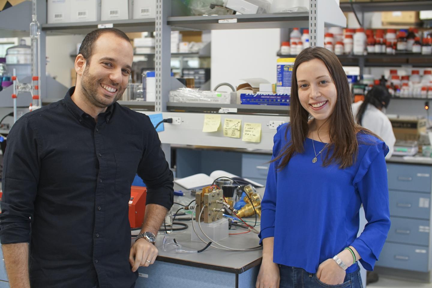 Prof. Miguel Modestino and Doctoral Student Daniela Blanco