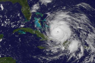 Hurricane Irene Entering the Bahamas