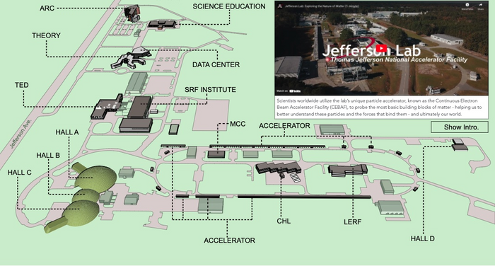 Jefferson Lab Virtual Tour Map