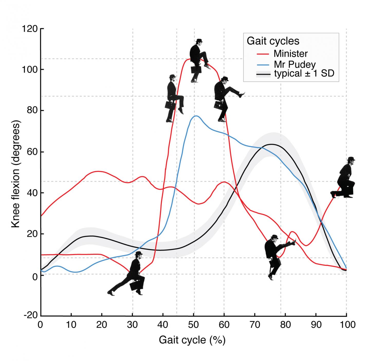 Monty Python's Silly Walk: A Gait Analysis