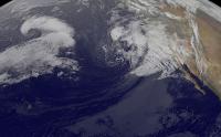GOES-West Image of the Large Storm System in the E. Pacific