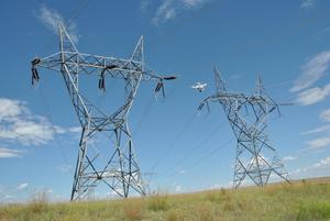 Close-range inspection of transmission lines using low-cost UAV platform.