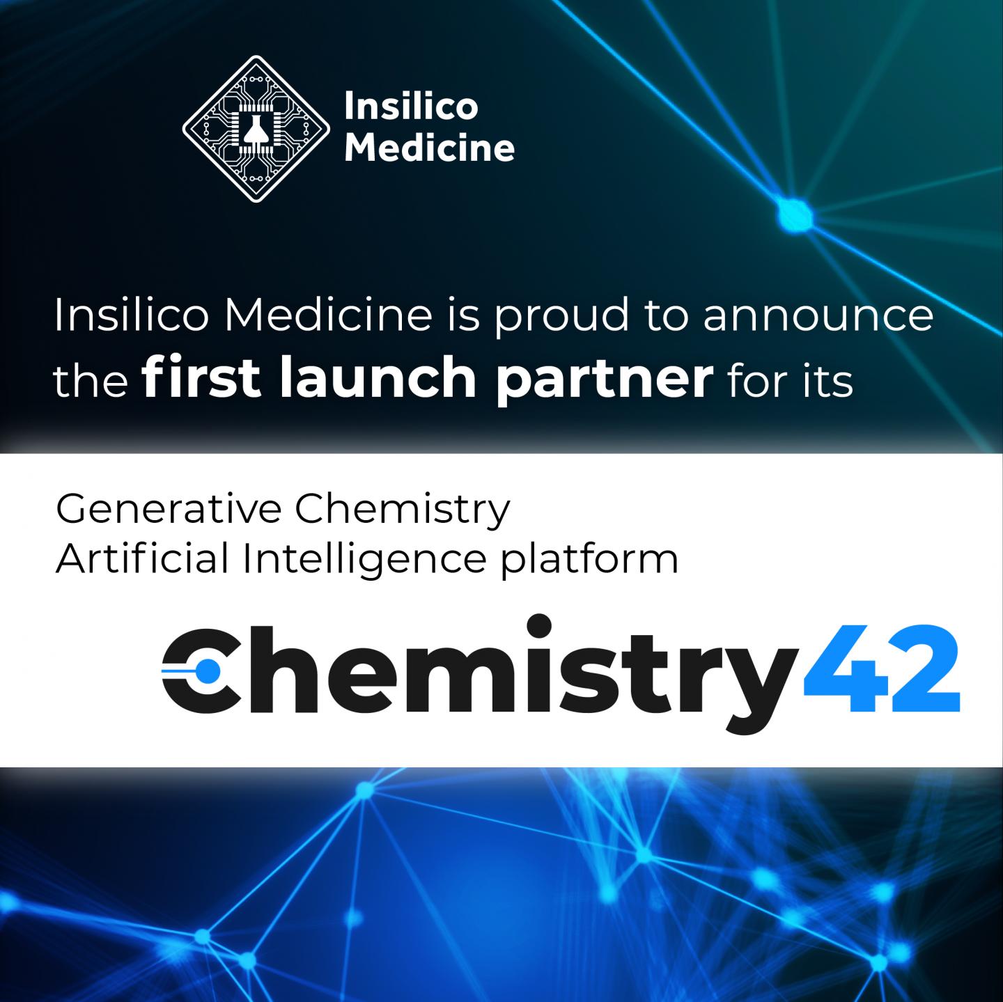 Insilico announces the first launch partner for Chemistry42