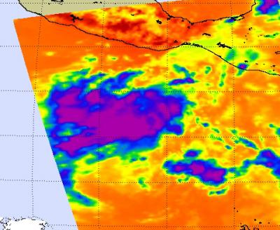 NASA AIRS Infrared Image of System 91E
