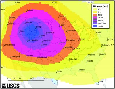 Yellowstone Ash Map