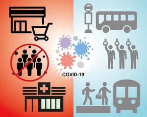 Human mobility and COVID-19 in suburban cities