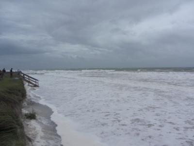 Sunset Beach on Treasure Island in St. Petersburg, Florida, during Tropical Storm Andrea in June 2013