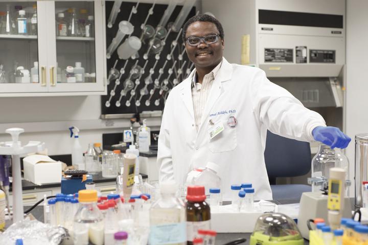 Samuel Achilefu, PhD, at Washington University School of Medicine in St. Louis