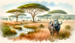 African Buffalo in the savanna
