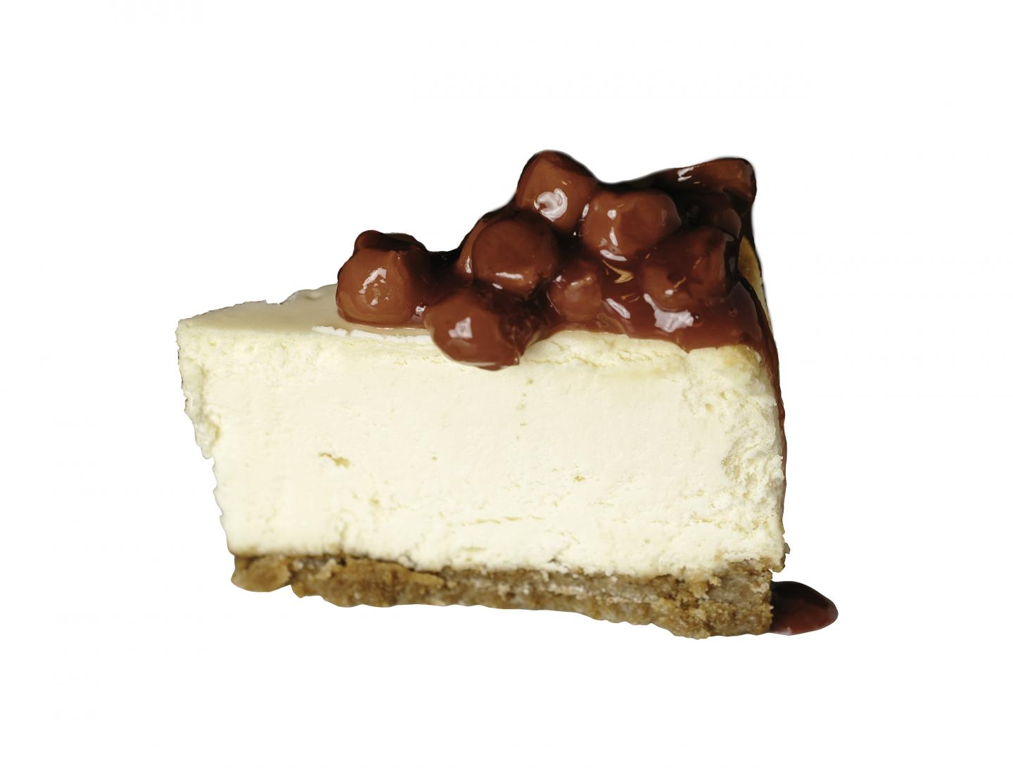 Slice of Cherry Cheesecake