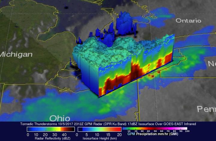 GPM 3-D Image of Storms in Midwest
