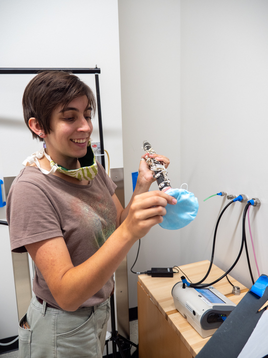 Tehya Stockman in the lab