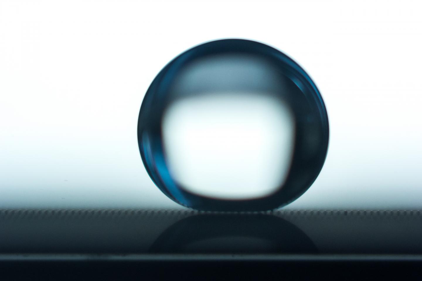 Water Droplet on Micropillars