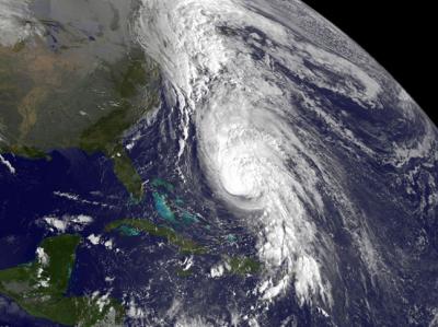 NOAA's GOES-14 Satellite Captured this Visible Image of Tropical Storm Rafael
