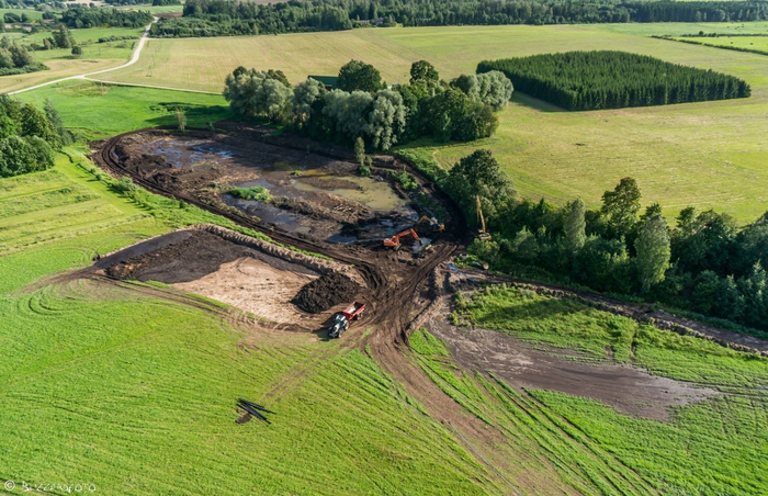 Lake Mustjärv aerial view