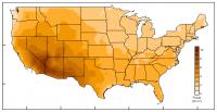 Map of Where Evaporation-Generated Power in US Most Productive
