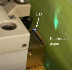 Emission pattern of the developed element