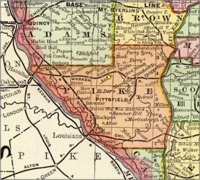 Pike County Illinois Map At Great Expense, Railroad Bypassed First Bla | Eurekalert!