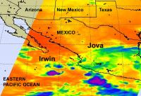 NASA AIRS Infrared Image of Irwin and Jova