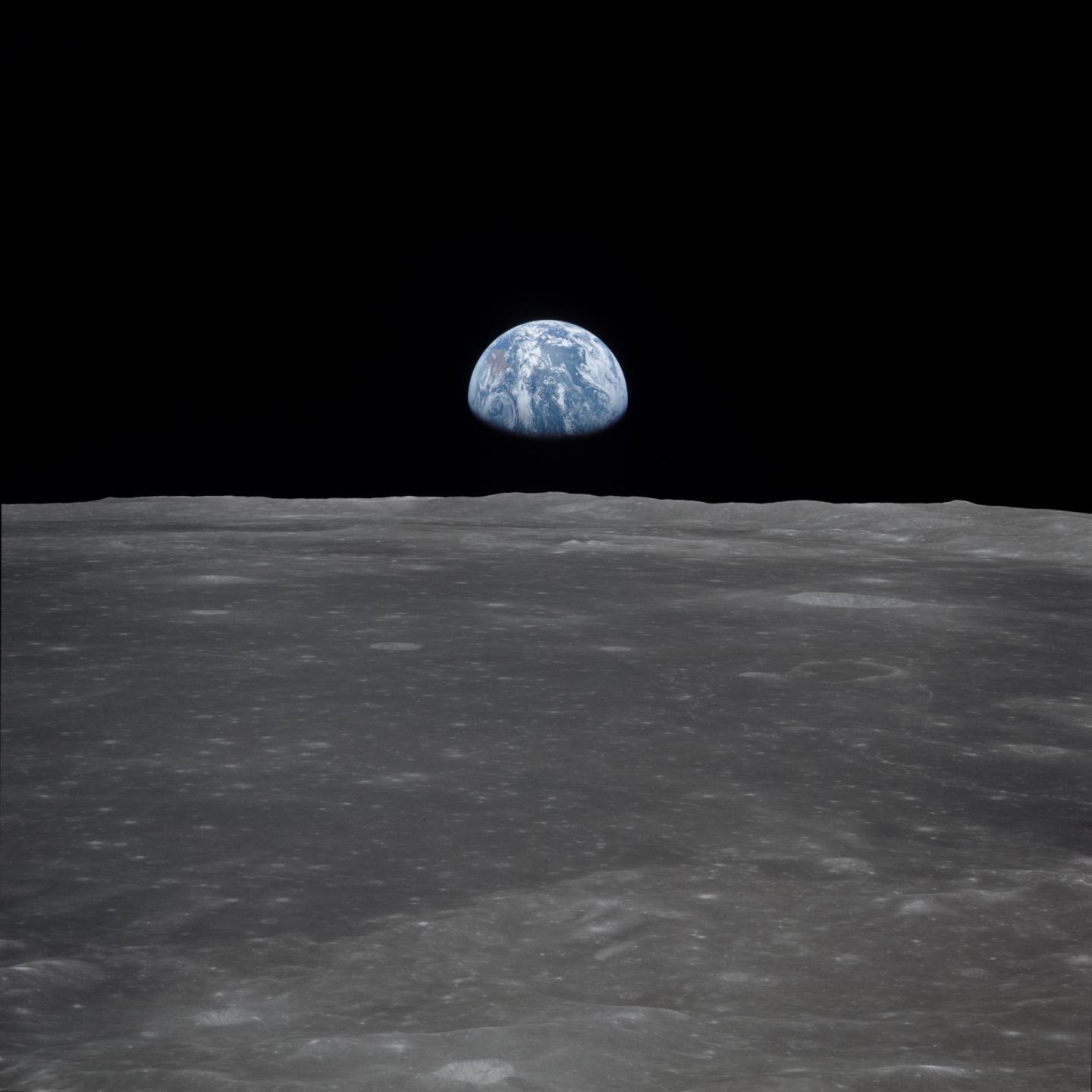 View of Moon Limb, with Earth on the Horizon