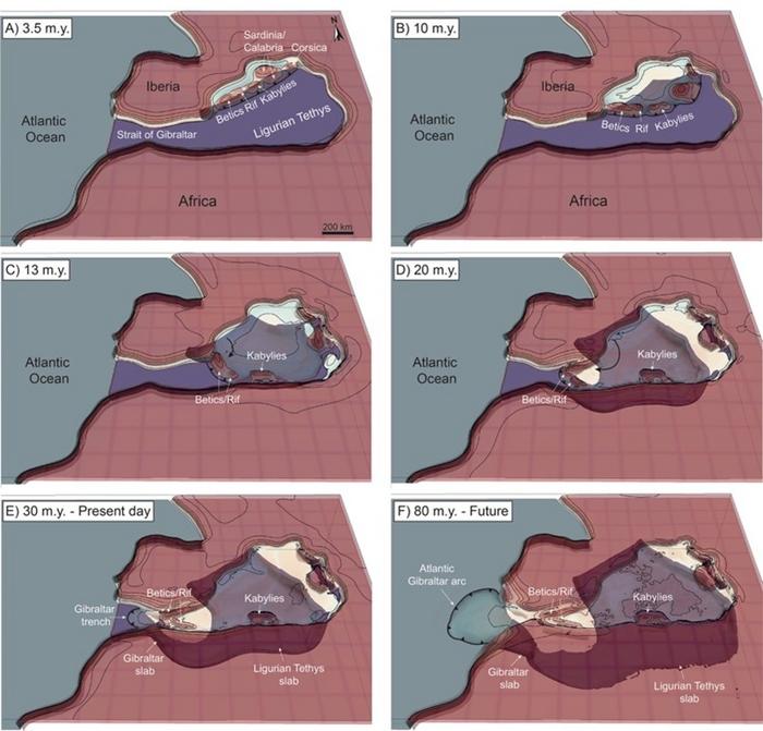 Map of Gibraltar subduction zone