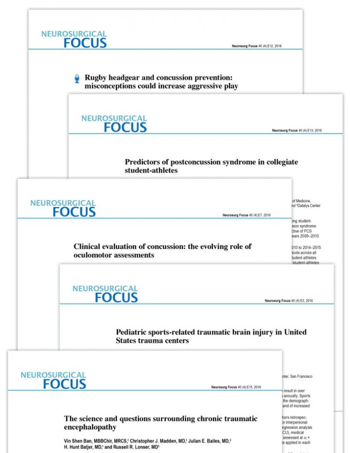 Articles from April Issue of <em>Neurosurgical Focus</em>