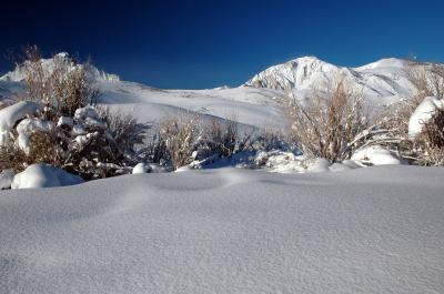 Snowfall in the Eastern Sierras