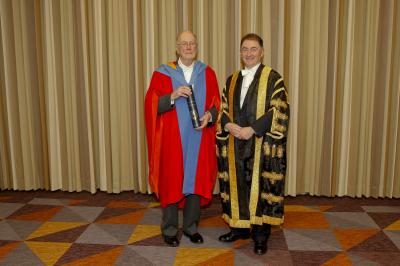 Professor Charles Townes, Professor Jim McDonald, University of Strathclyde