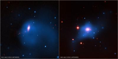 X-Ray and Infrared Image of NGC 4342 and NGC 4291