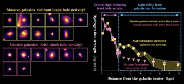 Researchers break down the activities of star formation and SMBH occurring in galaxies