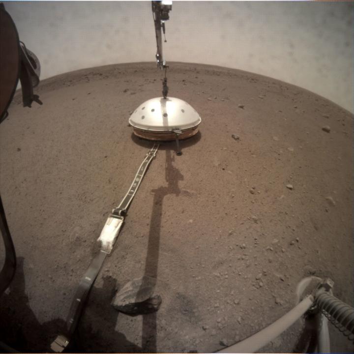 Sol 66 Seismometer and Shield