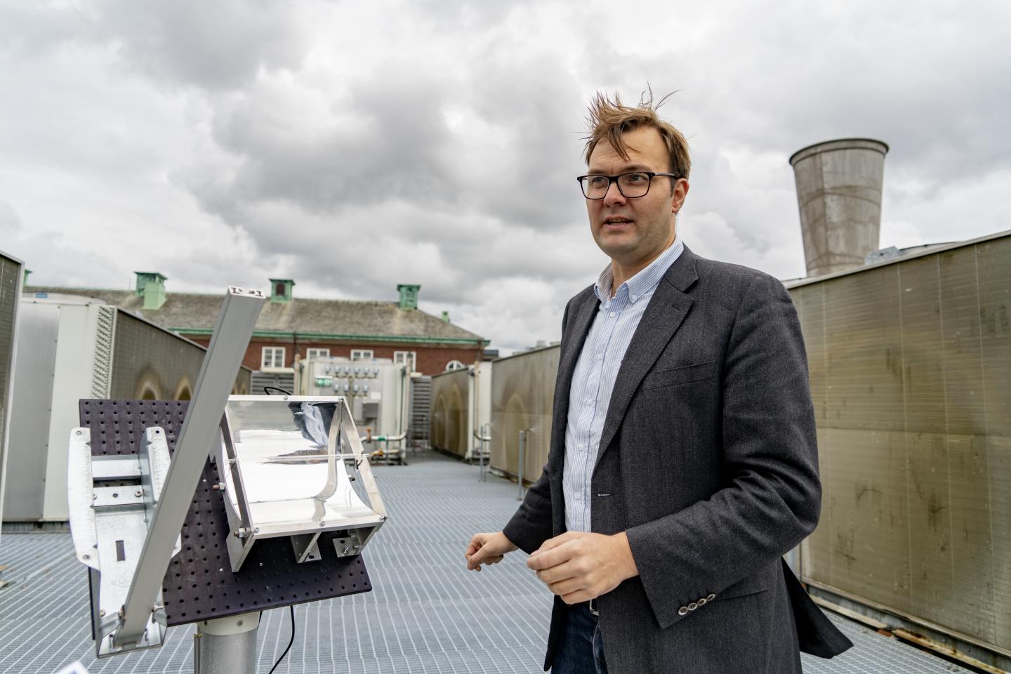 Kasper Moth-Poulsen at the Solar Thermal Collector