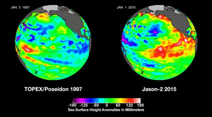 1997 and 2015 El Ni&ntilde;o Animations