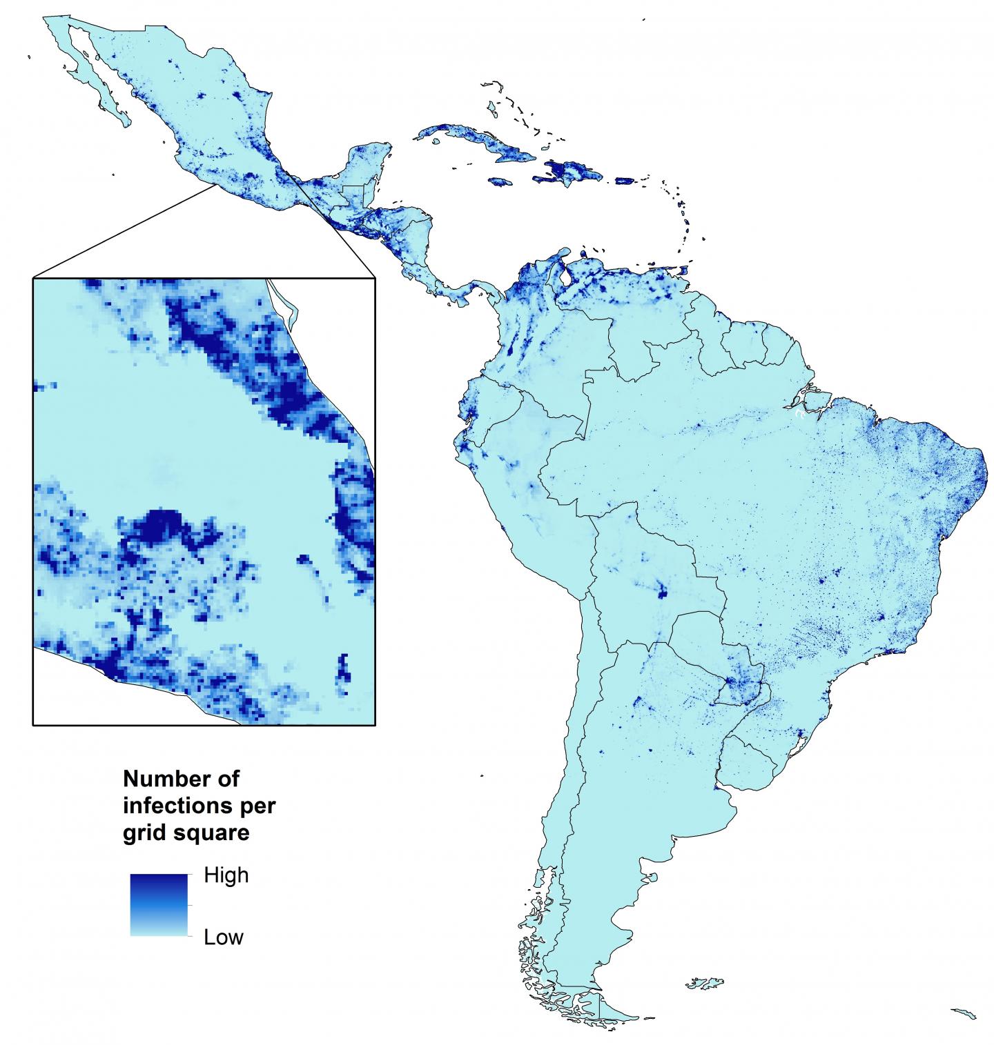 Zika Map IMAGE EurekAlert - Public