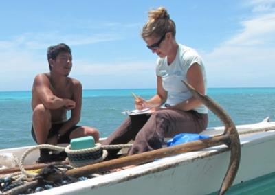 Karnauskas Speaking with Caribbean Fisherman
